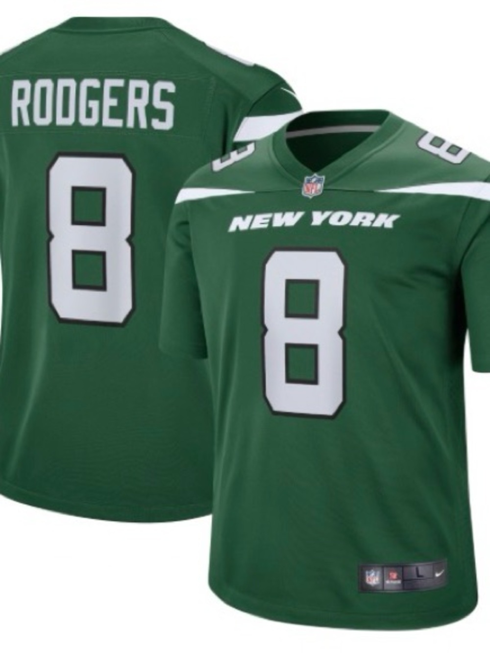 Aaron Rodgers New York Jets Nike Game Jersey - Gotham Green New With Tags - XL
